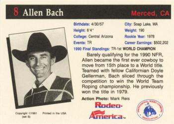 1991 Rodeo America Set B #8 Allen Bach Back
